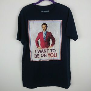 Anchor Man Ron Burgundy Men's Size L T Shirt